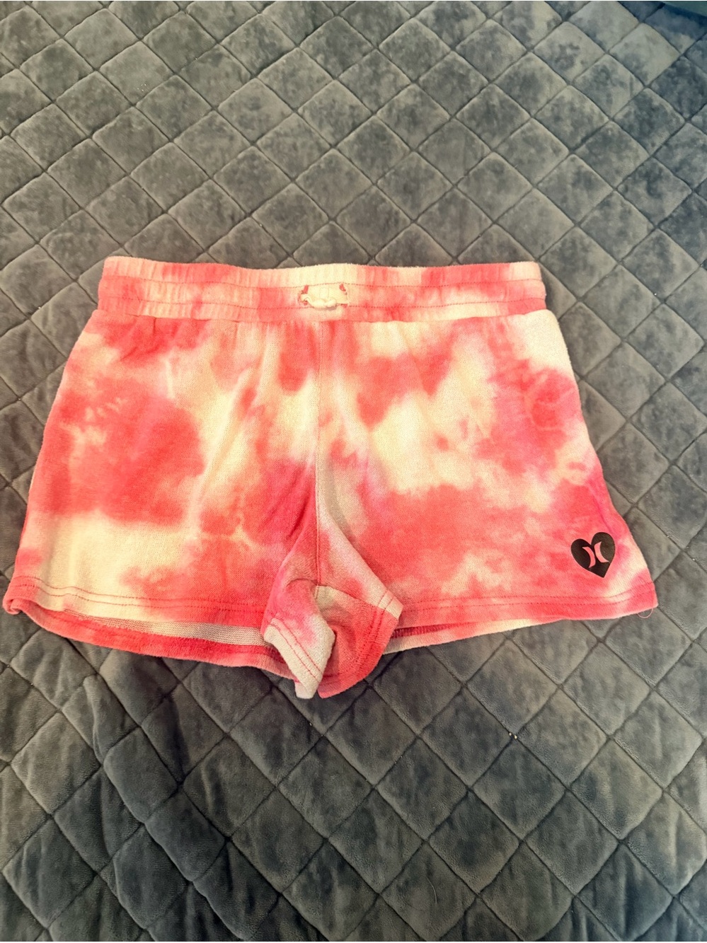 Kids Hurley Pink Tie-Dye Athletic Shorts